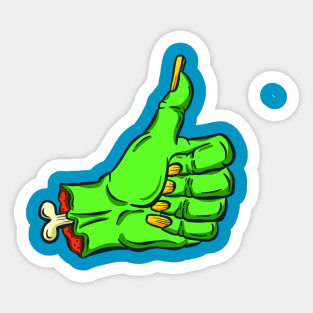 Thumbs Up Zombie Undead Cut off Hand Cartoon Sticker